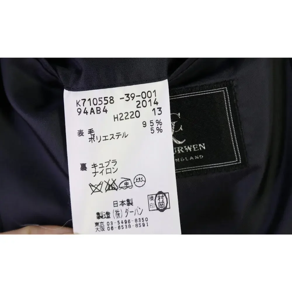 Kent & Curwen Black Tonestripe 3-Btn Wool Suit 38S